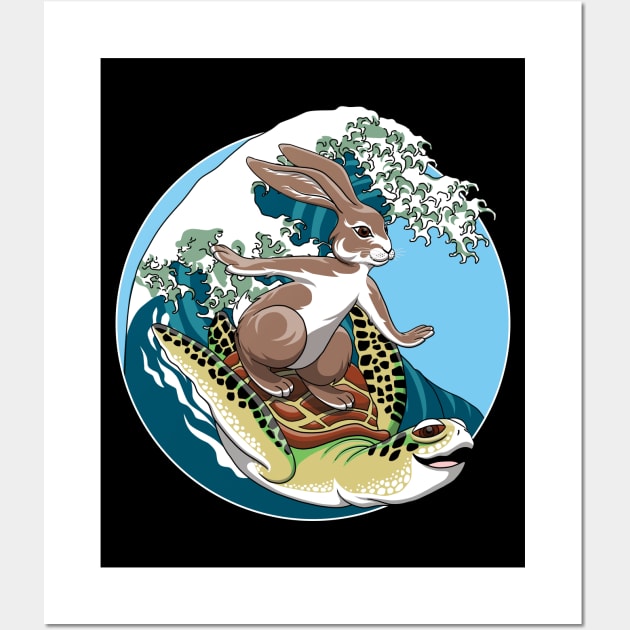 The Tortoise and the hare - Surfing Graphic Design Wall Art by TMBTM